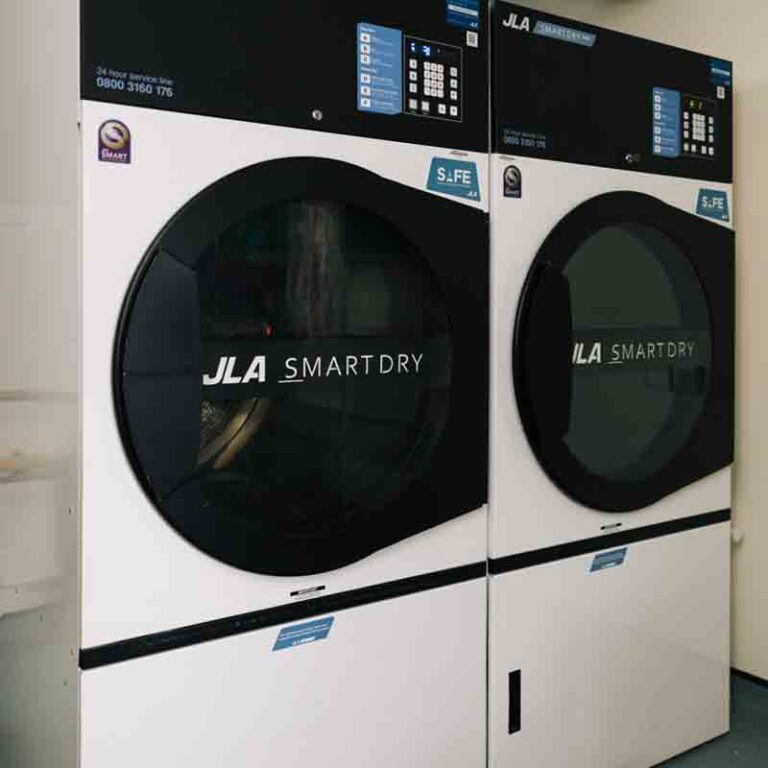 Commercial tumble dryers in situ