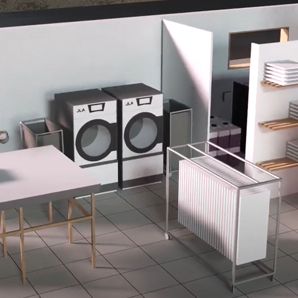 Care home laundry animation page